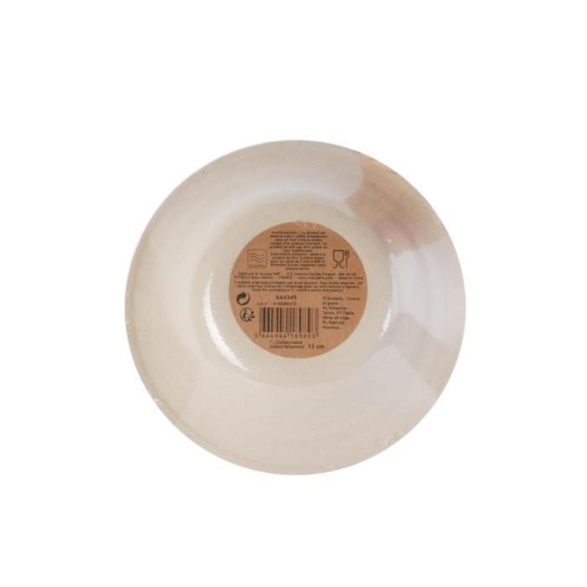 Paris Prix Lot de 6 Coupelles Rondes  Blé  15cm Beige