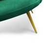 Voir la diapositive 5 : Paris Prix Canapé 2 Places en Velours  Dabren  138cm Vert