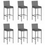 Voir la diapositive 4 : VIDAXL Ensemble de bar de jardin 7 pcs avec coussins gris poly rotin