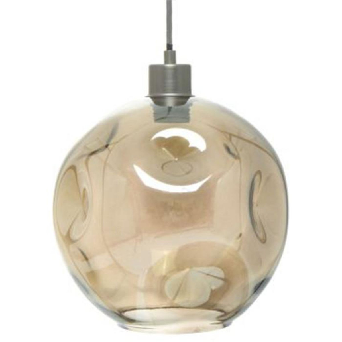 Paris Prix Lampe Suspension Design  Natalie  32cm Transparent & Gris