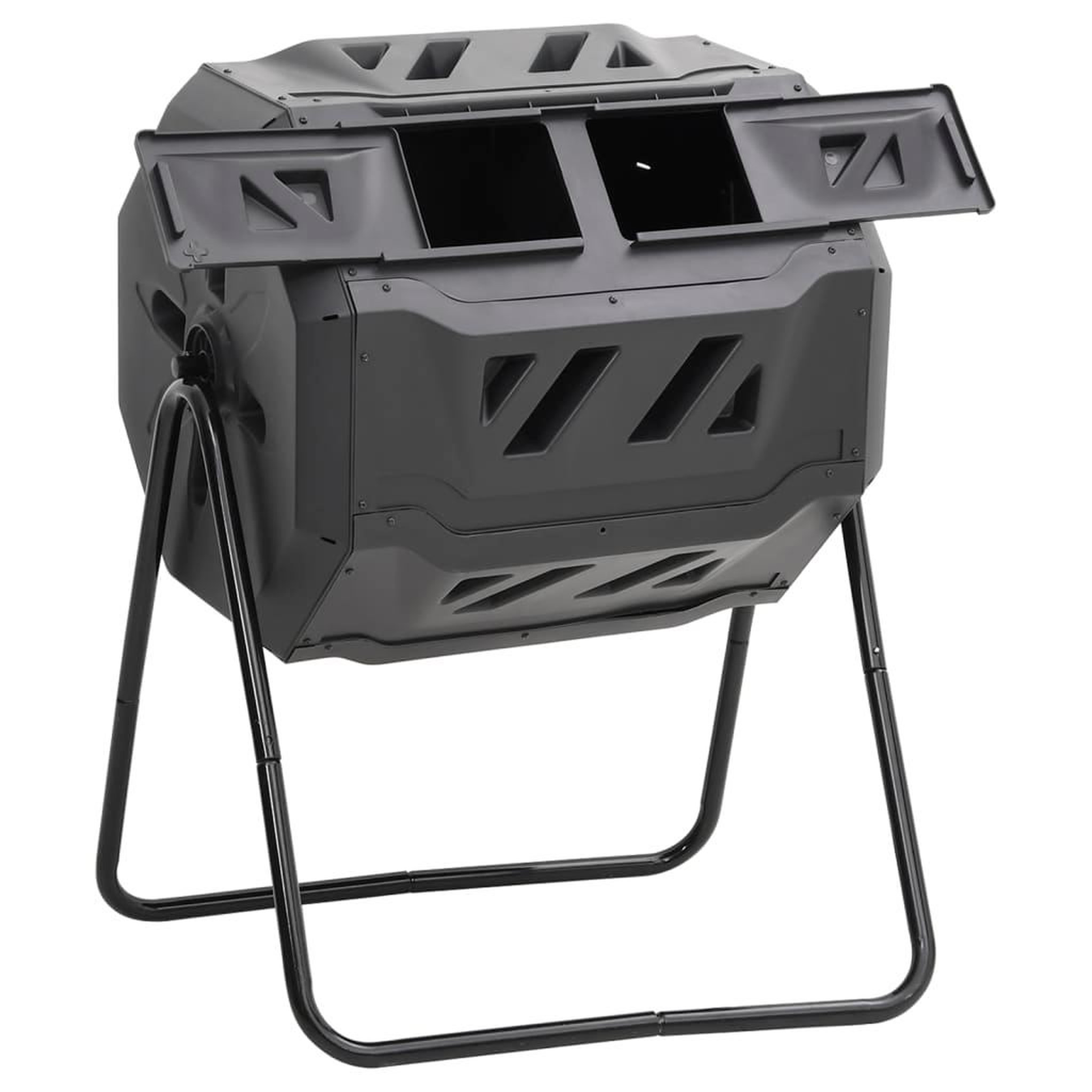 Voir la diapositive 4 : VIDAXL Bac a compost de jardin noir 73x64x95 cm 160 l