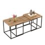 Voir la diapositive 1 : Habitat et Jardin Lot de 3 tables basse en bois  VG9  - 90 x 45 x 44 cm - Pin Atlantique