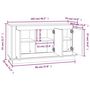 Voir la diapositive 6 : VIDAXL Buffet sonoma gris 102x35x55 cm bois d'ingenierie