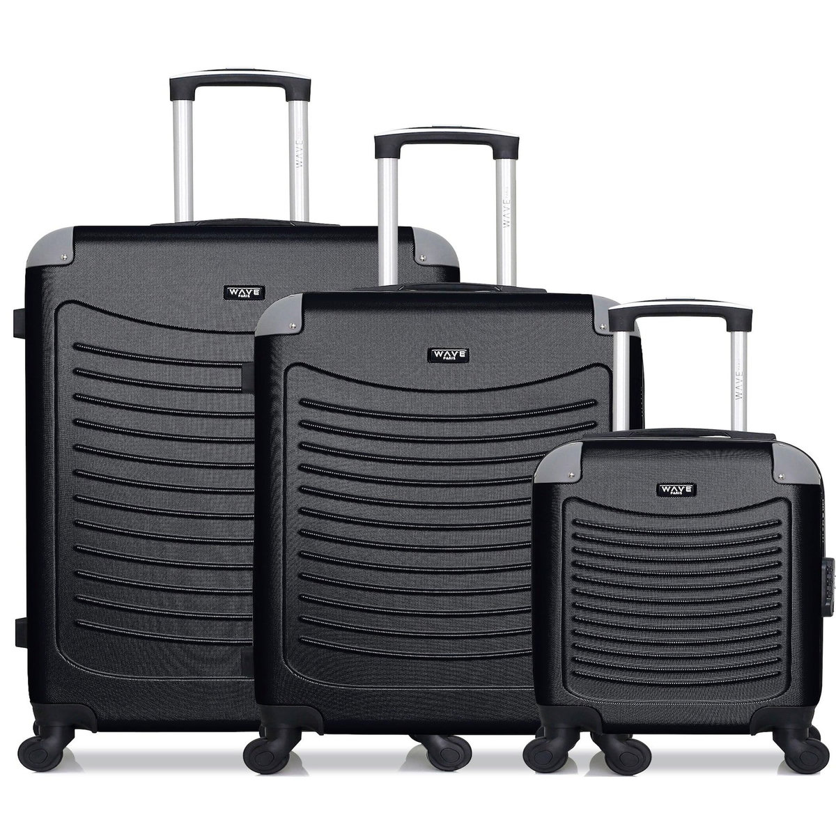 WAVE PARIS WAVE PARIS - Lot de 3 - Valise Grand format, valise weekend et valise cabine XXS CONGO