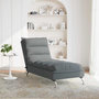 Voir la diapositive 3 : VIDAXL Chaise longue de massage avec coussins gris fonce tissu