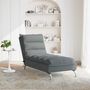 Voir la diapositive 3 : VIDAXL Chaise longue de massage avec coussins gris fonce tissu