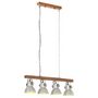 Voir la diapositive 2 : VIDAXL Plafonnier industriel Argente E27 Bois de manguier