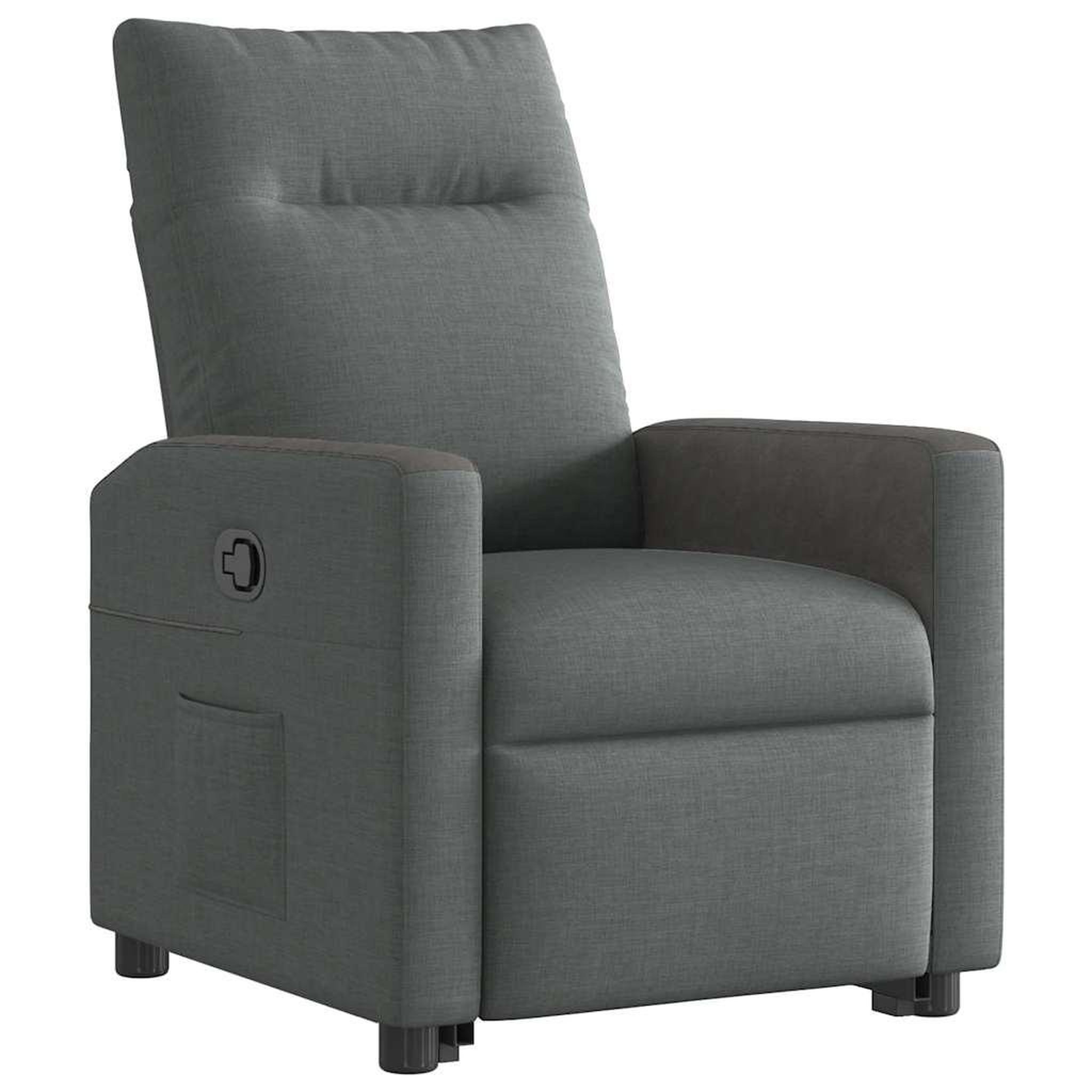Voir la diapositive 4 : VIDAXL Fauteuil inclinable Gris fonce Tissu
