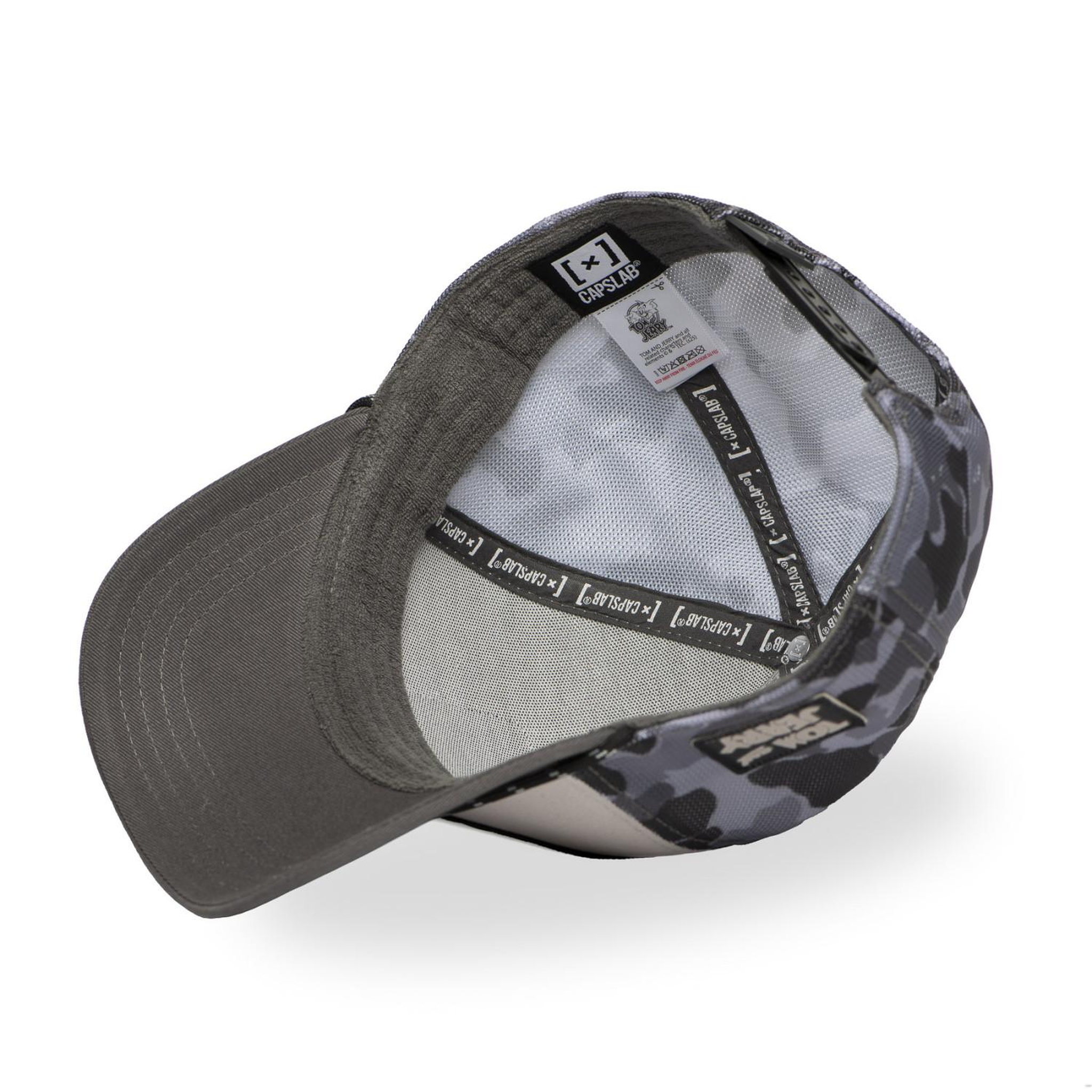 Voir la diapositive 6 : CAPSLAB Casquette trucker premium avec filet camou Tom & Jerry modèle Tom
