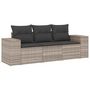 Voir la diapositive 2 : VIDAXL Salon de jardin avec coussins 3 pcs gris clair resine tressee