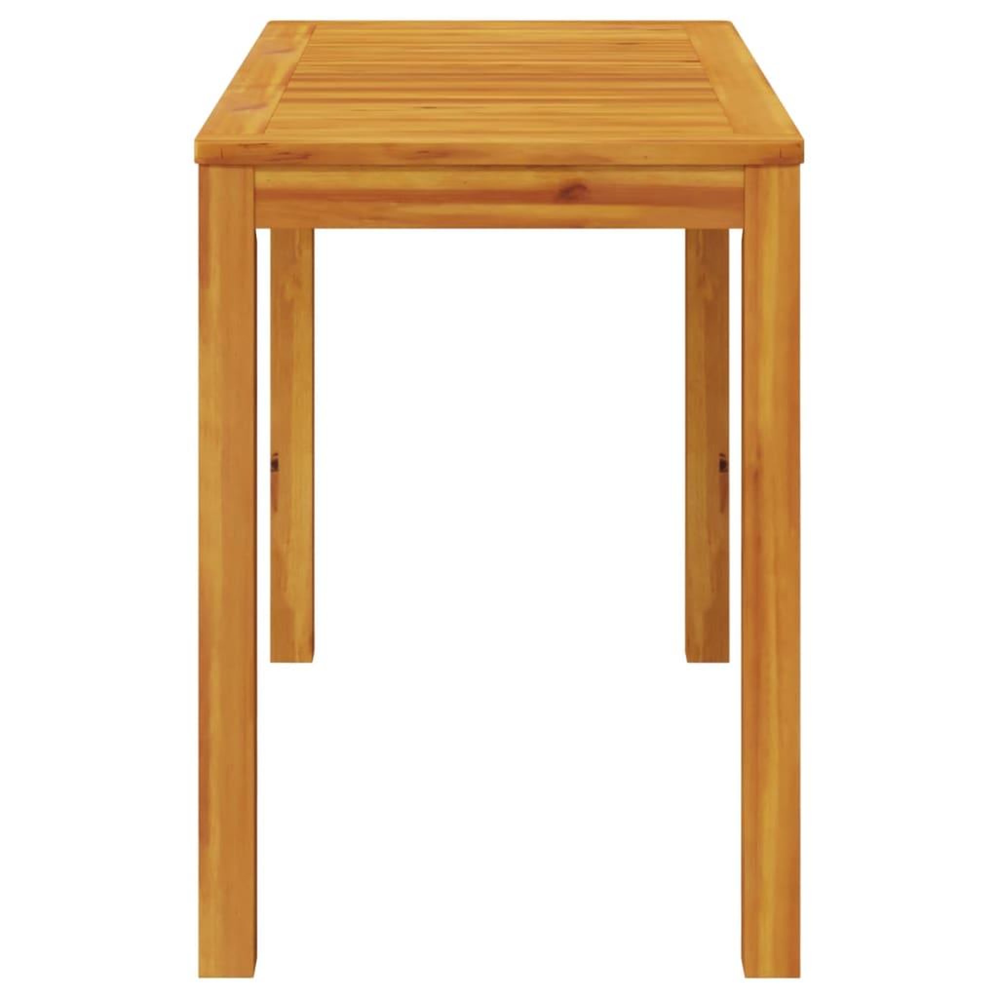 Voir la diapositive 5 : VIDAXL Table a manger de jardin 110x55x75 cm bois massif d'acacia