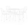 Voir la diapositive 2 : VIDAXL Ensemble de bistro 5 pcs Aluminium coule Blanc