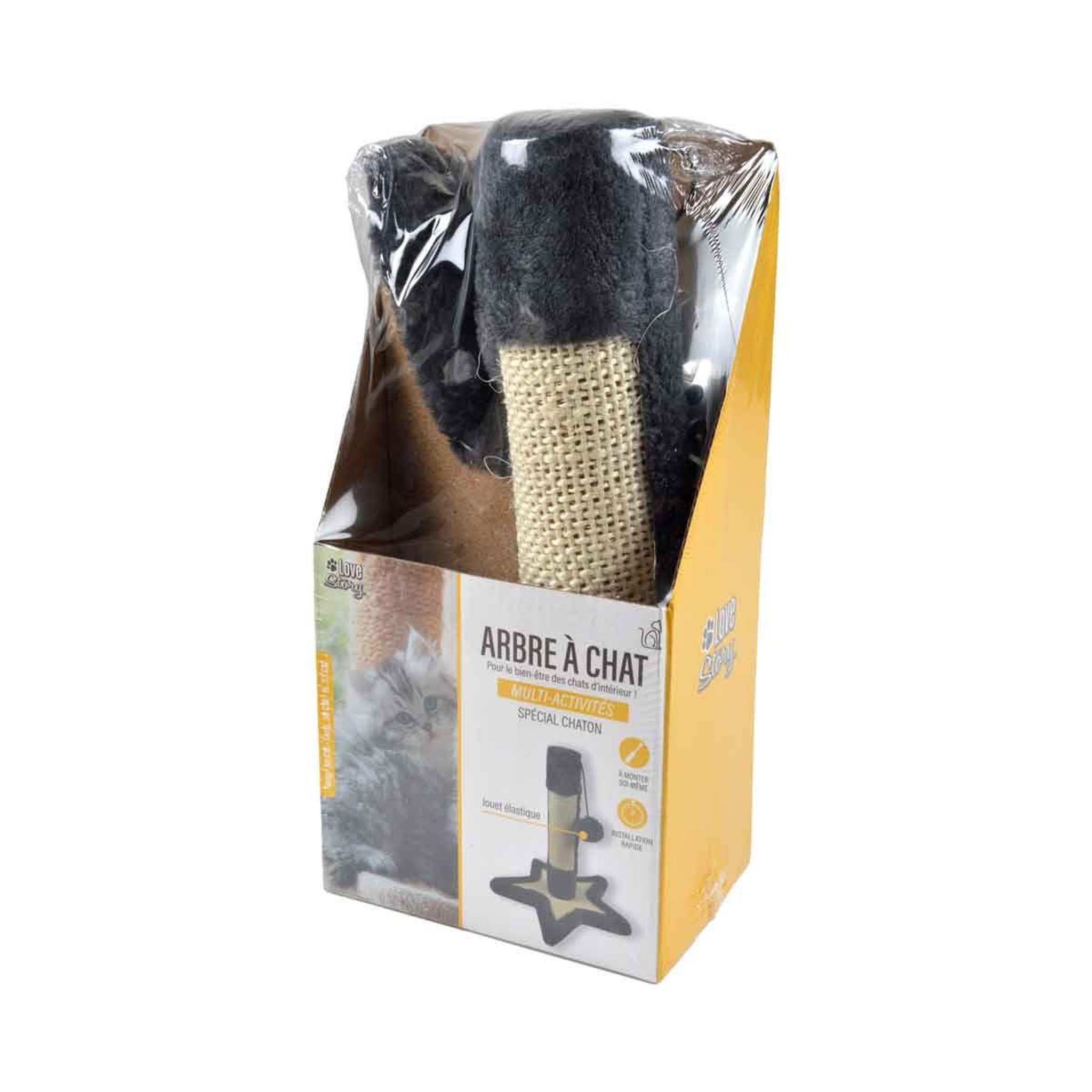 Voir la diapositive 4 : LOVE STORY Arbre à chat avec socle  étoile  33cm anthracite