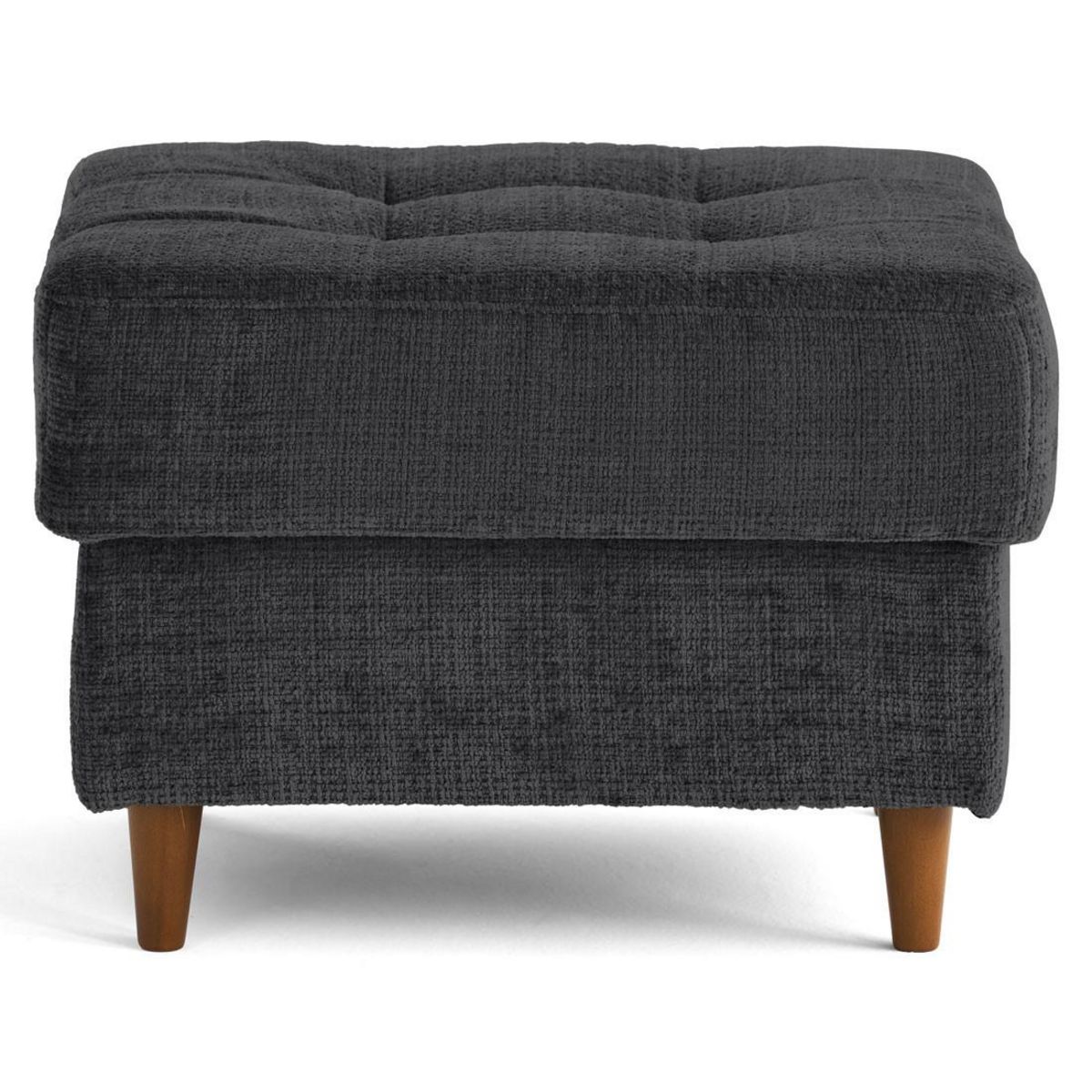 LISA DESIGN Anna - pouf en velours texturé - pieds en bois