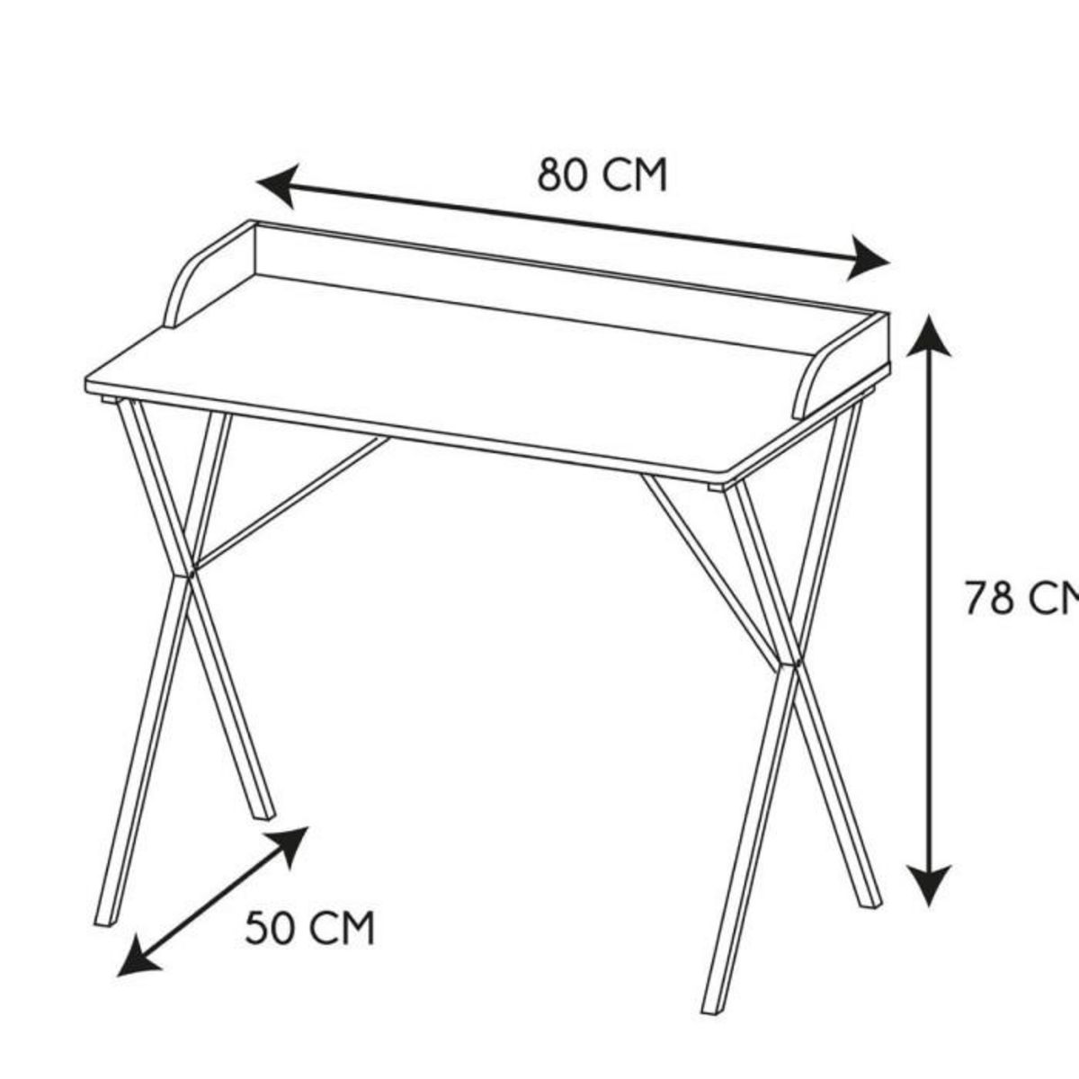 Paris Prix Bureau Design Effet  Terrazzo  84cm Blanc & Naturel