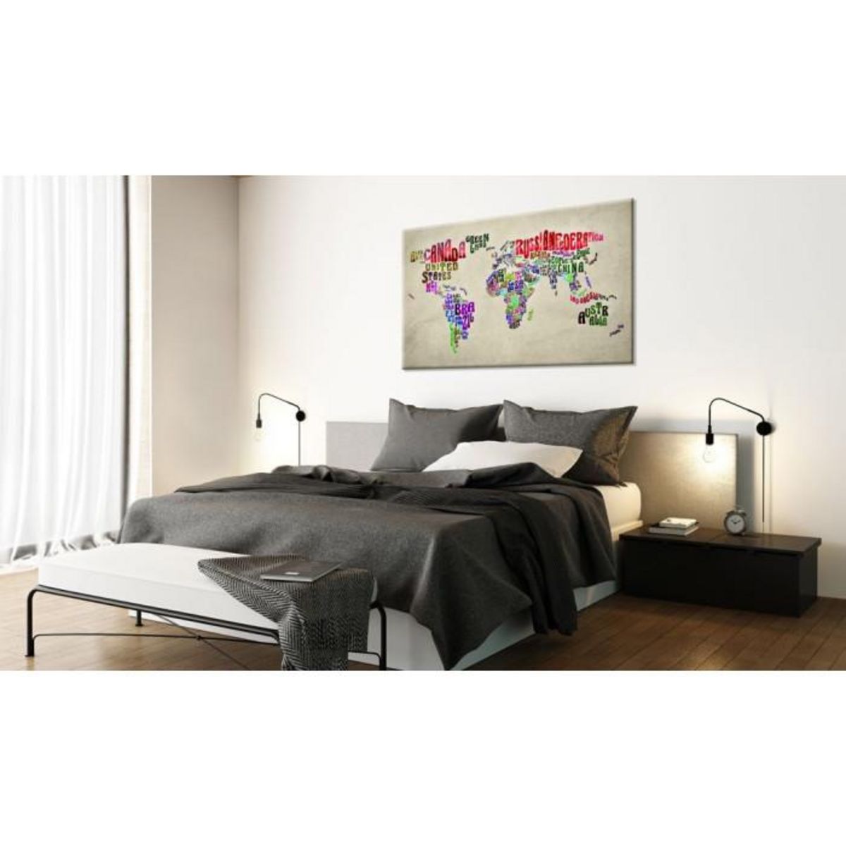 Paris Prix Tableau Imprimé  World Map : World Tour en Anglais