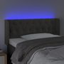 Voir la diapositive 4 : VIDAXL Tete de lit a LED Gris fonce 93x16x78/88 cm Velours