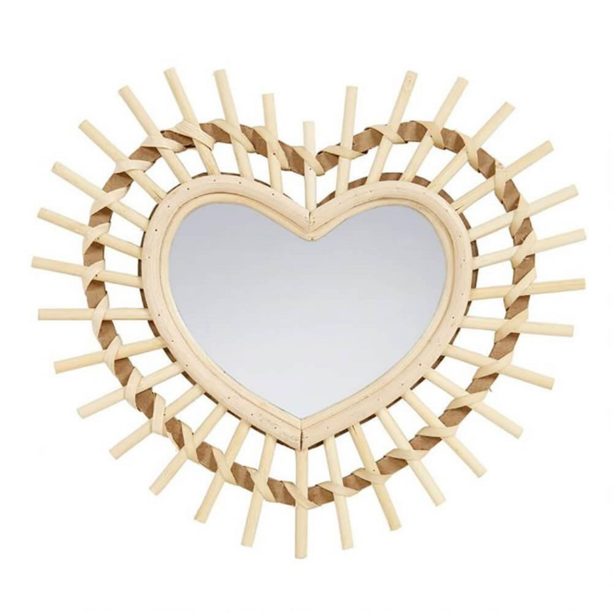 OSTARIA Miroir bambou cœur