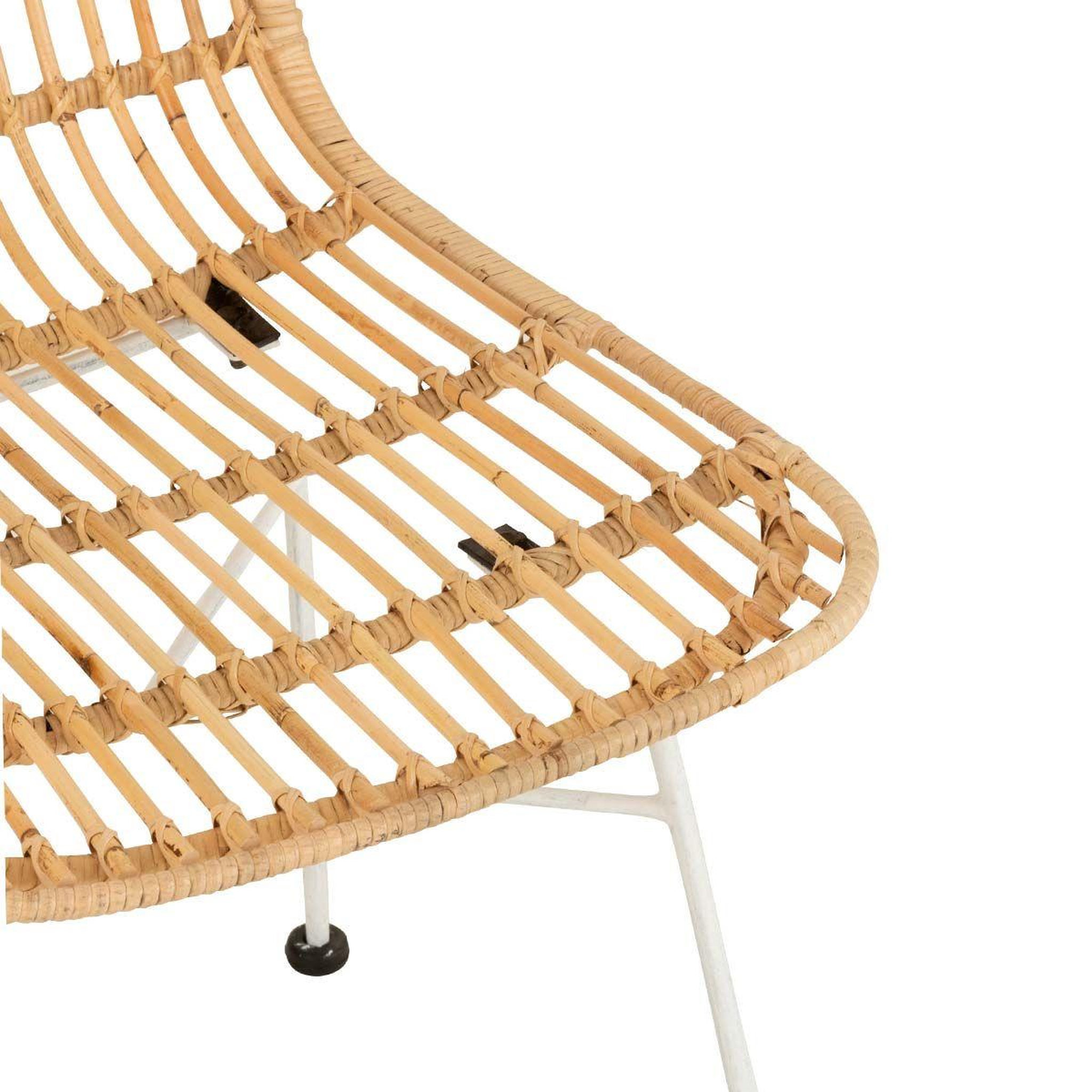 Voir la diapositive 5 : J-LINE Chaise design en rotin  ema  88cm naturel