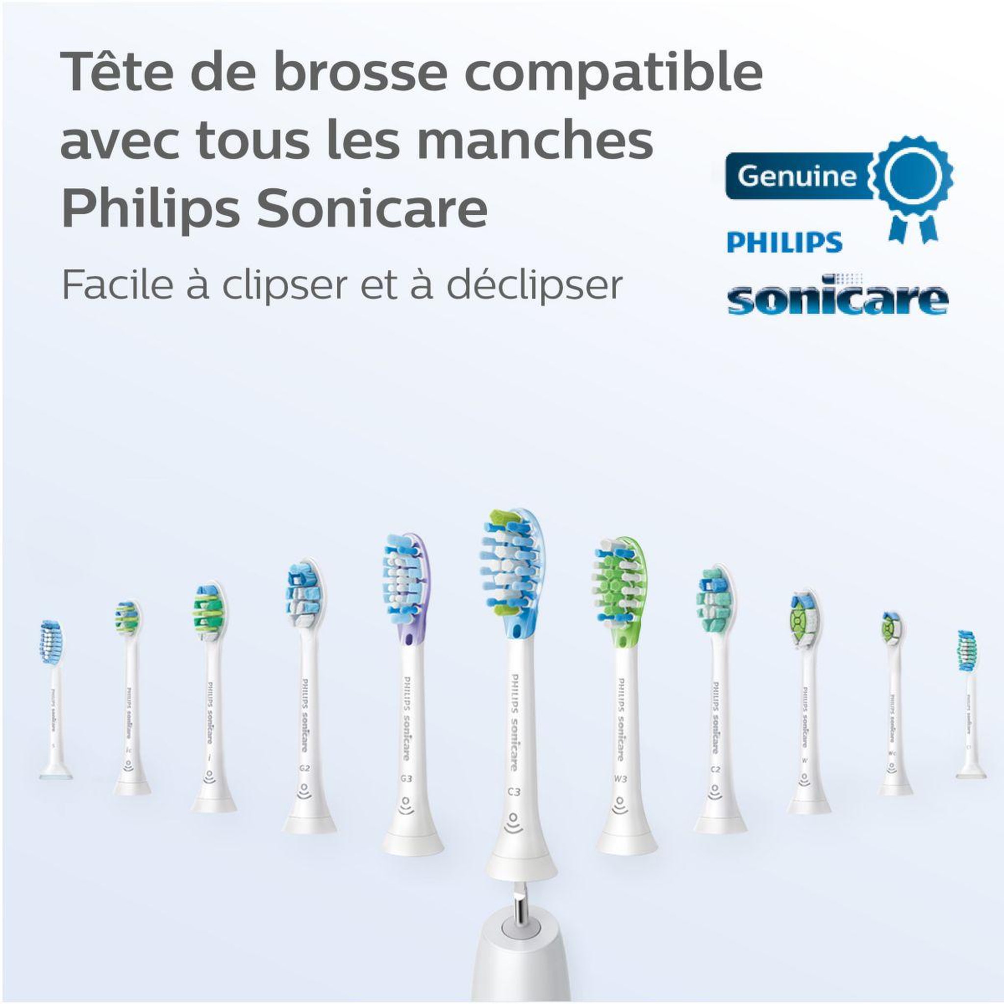 Voir la diapositive 5 : Philips Brossette dentaire Sonicare HX9054/17