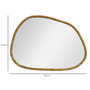 Voir la diapositive 3 : HOMCOM Miroir mural décoratif forme organique dim. 70L x 50H cm cadre bois de pin verni