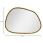 Voir la diapositive 3 : HOMCOM Miroir mural décoratif forme organique dim. 70L x 50H cm cadre bois de pin verni