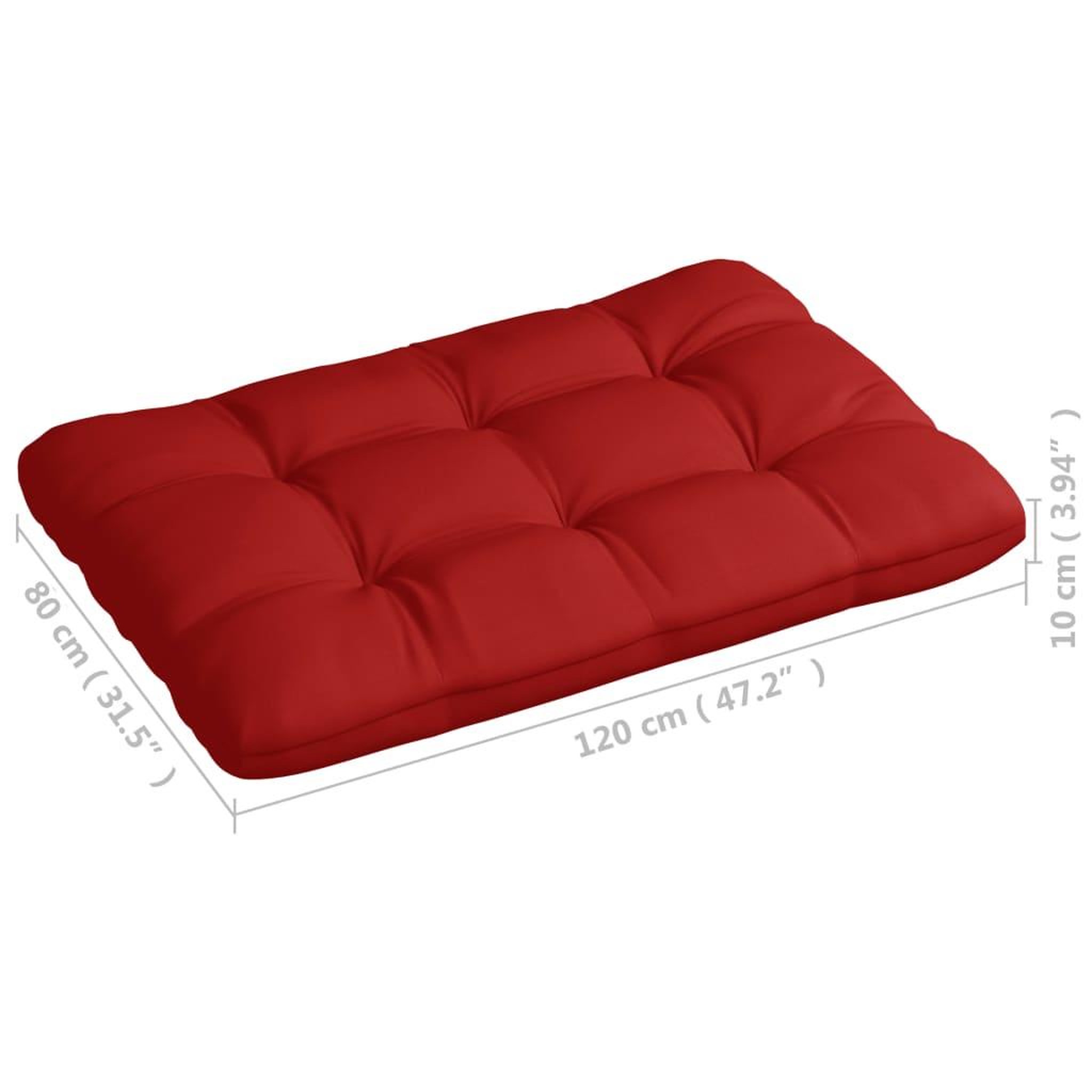 Voir la diapositive 6 : VIDAXL Coussins de canape palette lot de 7 Rouge