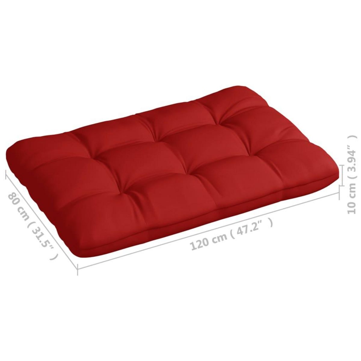 VIDAXL Coussins de canape palette lot de 7 Rouge