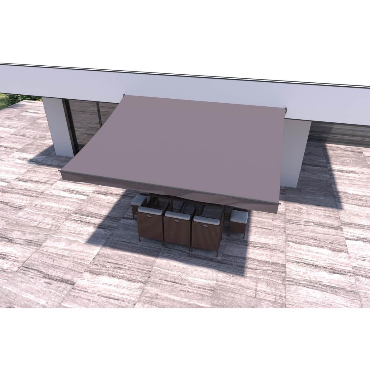 CONCEPT USINE Store banne manuel 4 x 3 m taupe ADRO