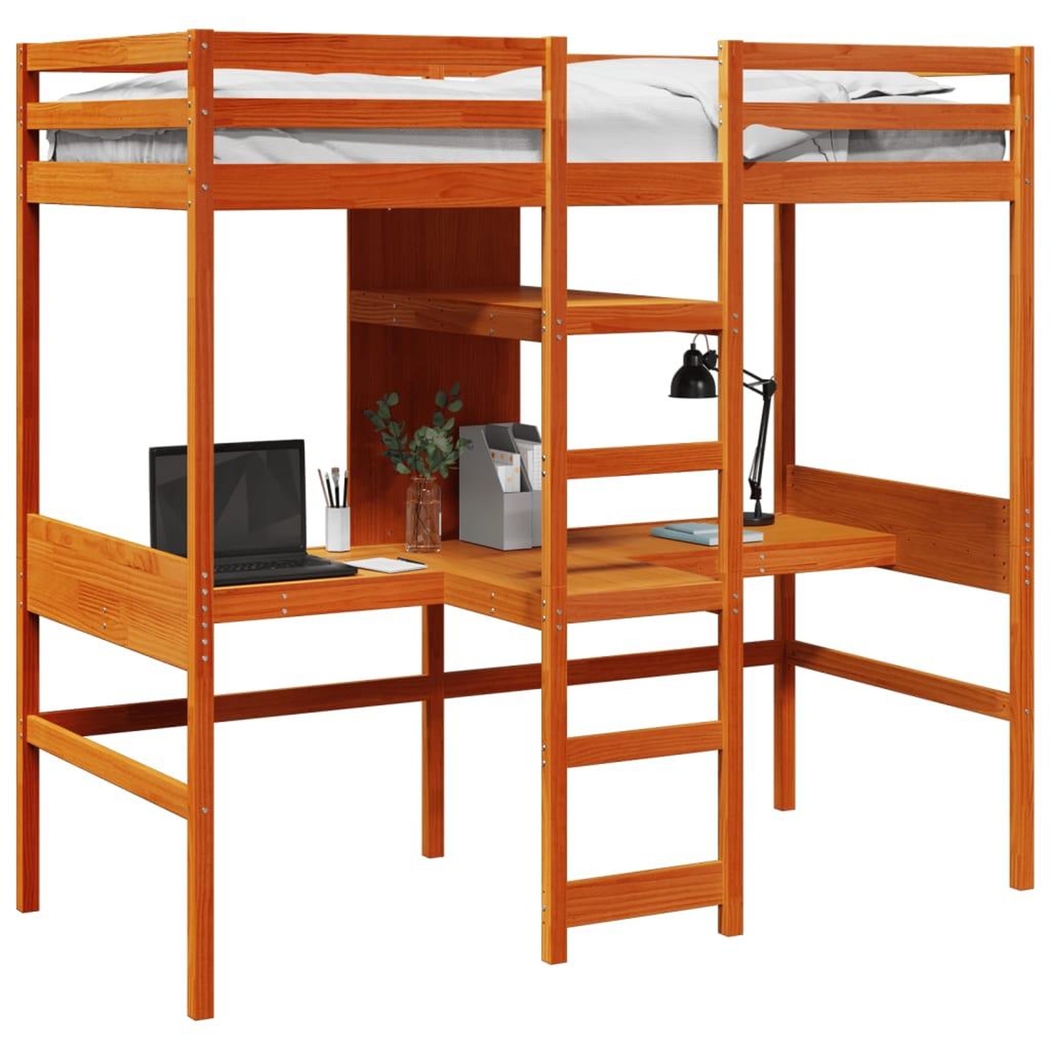 Voir la diapositive 4 : VIDAXL Cadre de lit superpose sans matelas 80x200cm bois de pin massif