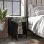 VIDAXL Table de chevet avec pieds en metal Noir brillant 40x30x50 cm