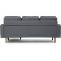Voir la diapositive 4 : Habitat et Jardin Canapé d'angle réversible en tissu  Gabby  - 3 places - Gris