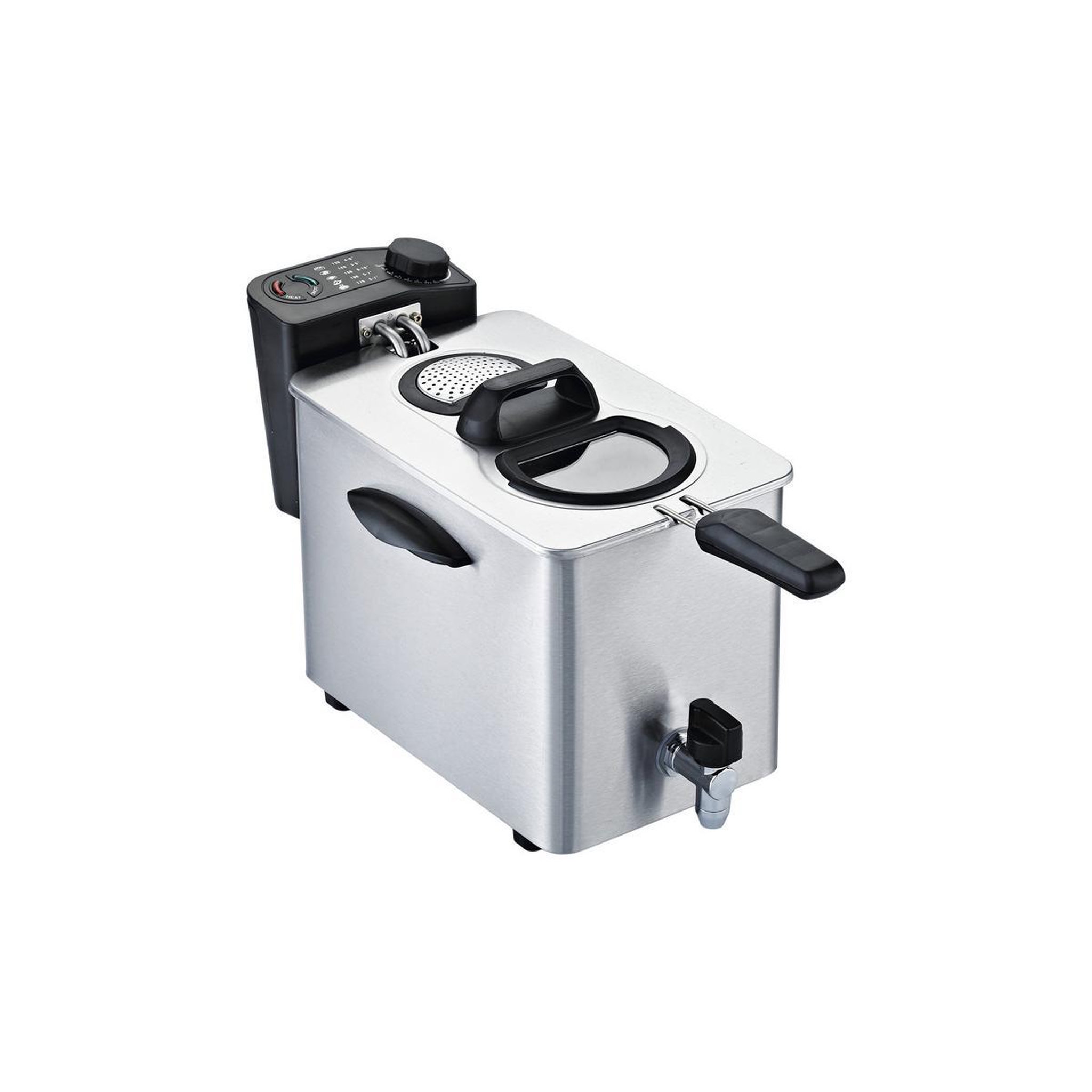 Voir la diapositive 2 : Rgv Friteuse rgv fr type4l 4 l simple indépendante inox noir 2500 w