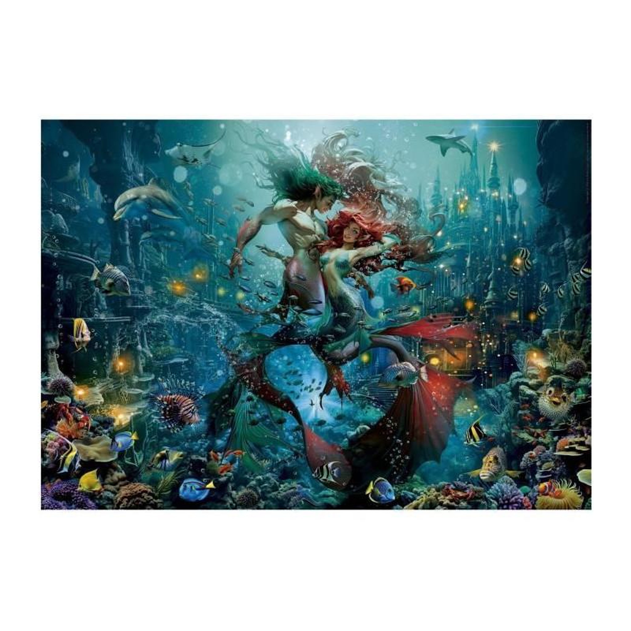 Voir la diapositive 2 : EDUCA Puzzle 500 pièces – L’Atlantide – Cité légendaire engloutie – Univers mythologique – Adulte – Educa