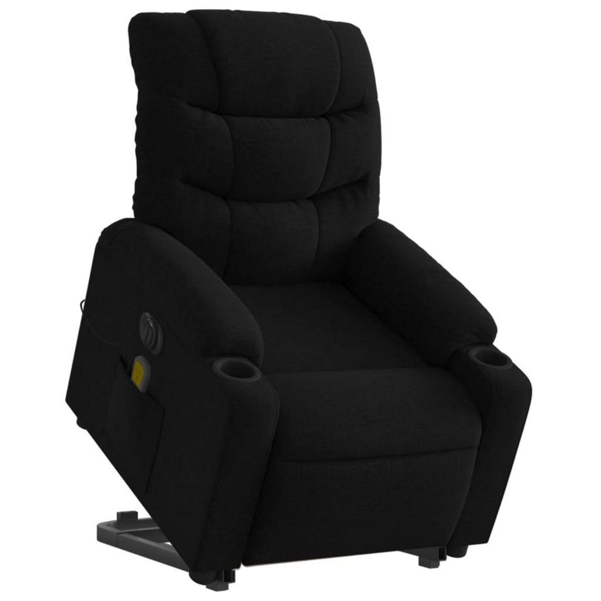 VIDAXL Fauteuil inclinable de massage electrique Noir Tissu