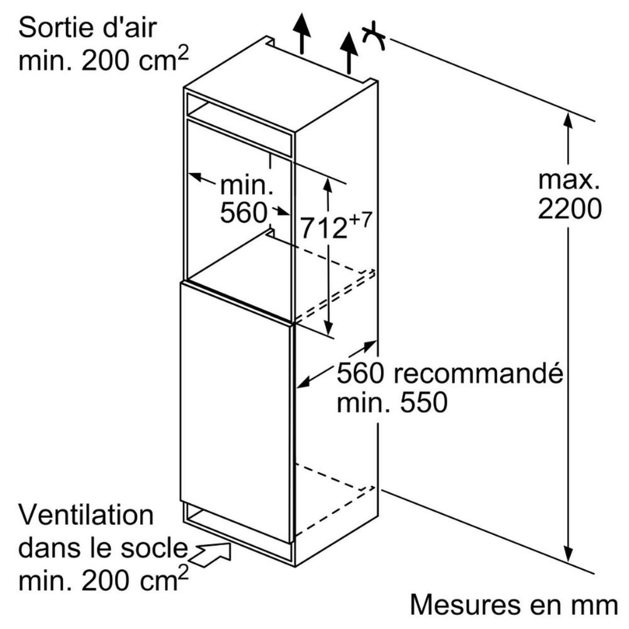 Voir la diapositive 4 : BOSCH Congélateur intégrable 72 l a++ - giv11afe0