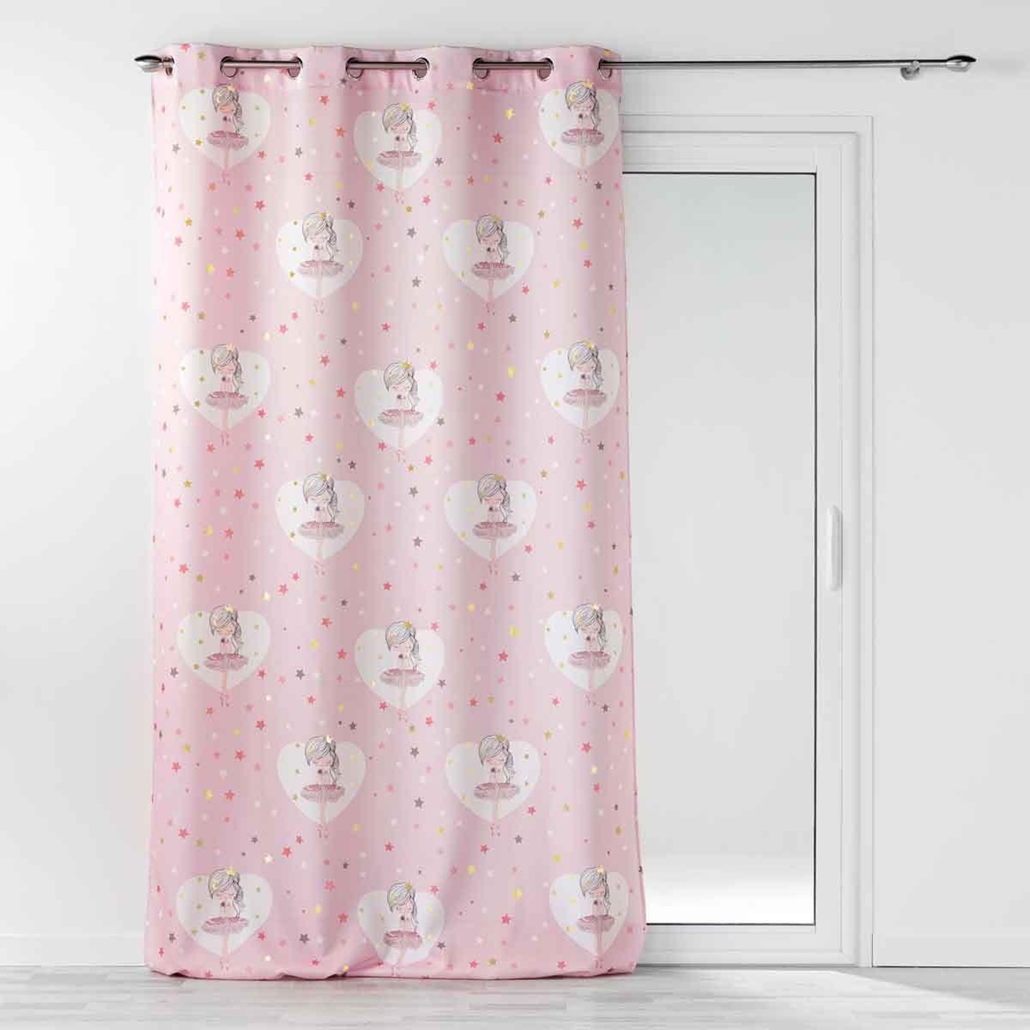 Douceur d'Intérieur Rideau Enfant  Petite Étoile  140x260cm Rose