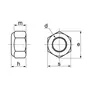 ACTON Écrou hexagonal frein indésserrable avec bague nylon inox A2 DIN 985 M14 boîte de 50 ACTON 6260214