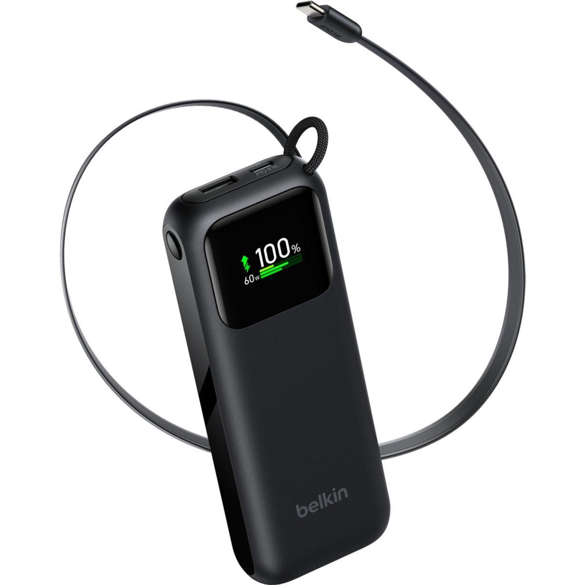 Belkin Batterie externe 11000 mAh noir avec cable retractable