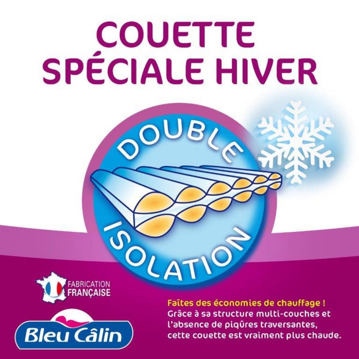 BLEUCALIN Couette très chaude microfibre SPECIAL HIVER