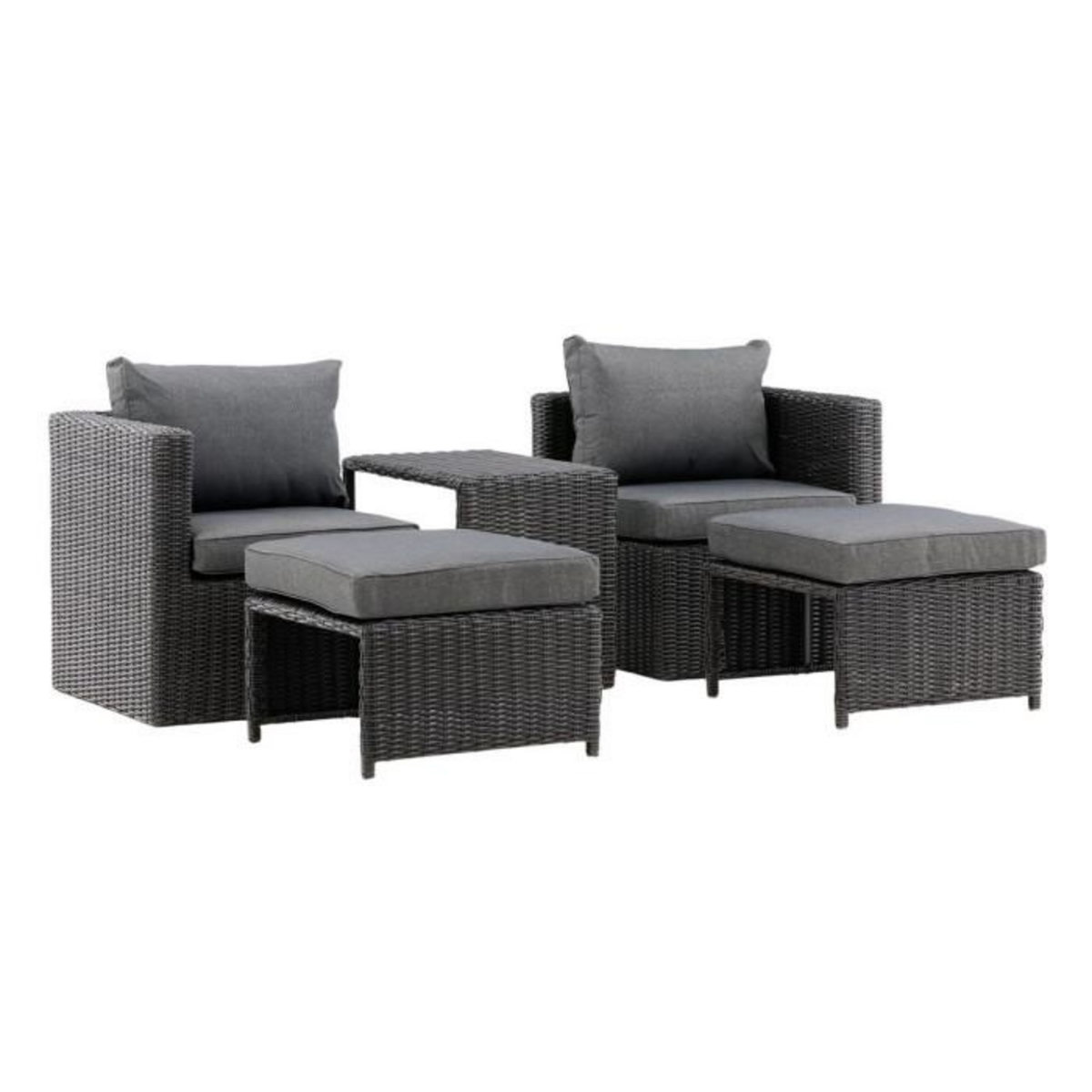 Paris Prix Salon de Jardin  Quad  66cm Noir