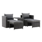 Paris Prix Salon de Jardin  Quad  66cm Noir