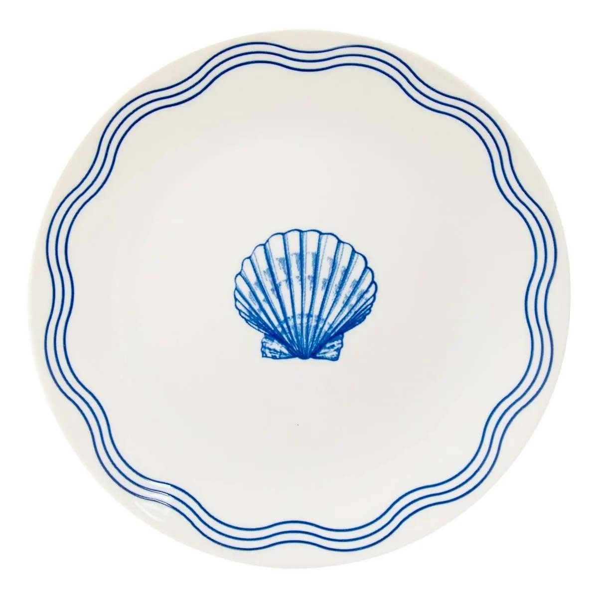 SECRET DE GOURMET Lot de 6 Assiettes à Dessert  Océania  19cm Bleu