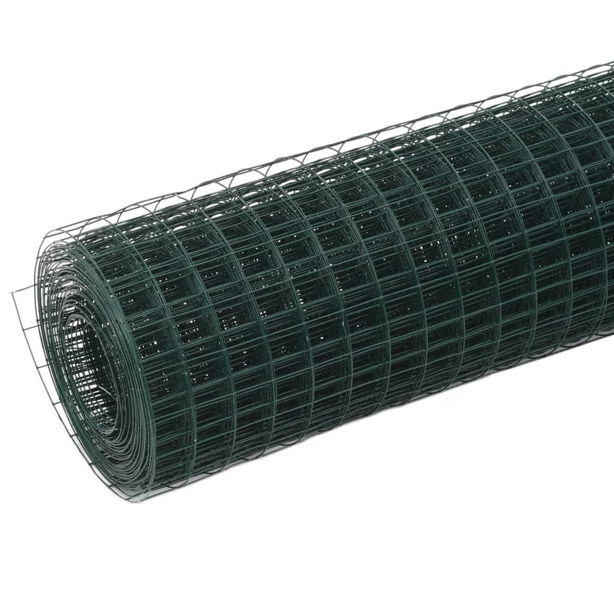Voir la diapositive 2 : VIDAXL Grillage acier avec revetement en pvc 25x0,5 m vert
