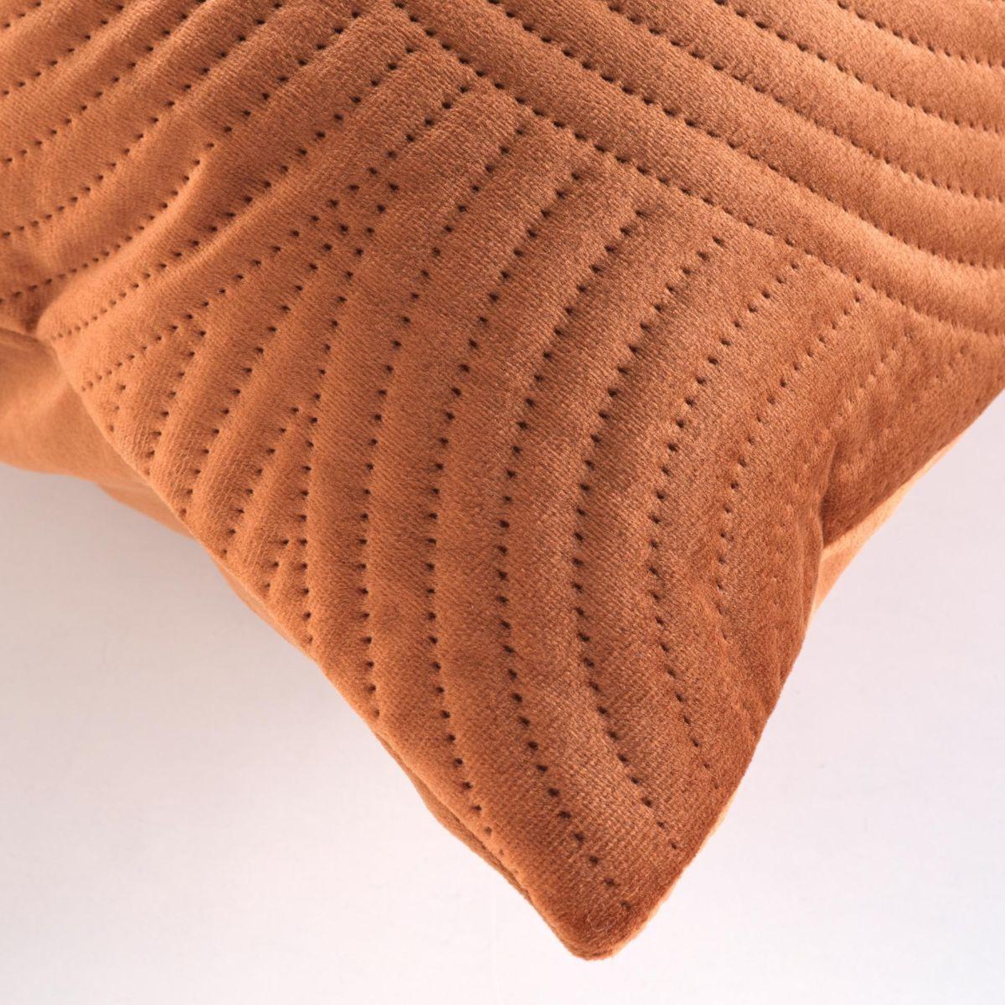 Voir la diapositive 3 : Douceur d'Intérieur Housse de coussin en velours  circles  40x40cm terracotta