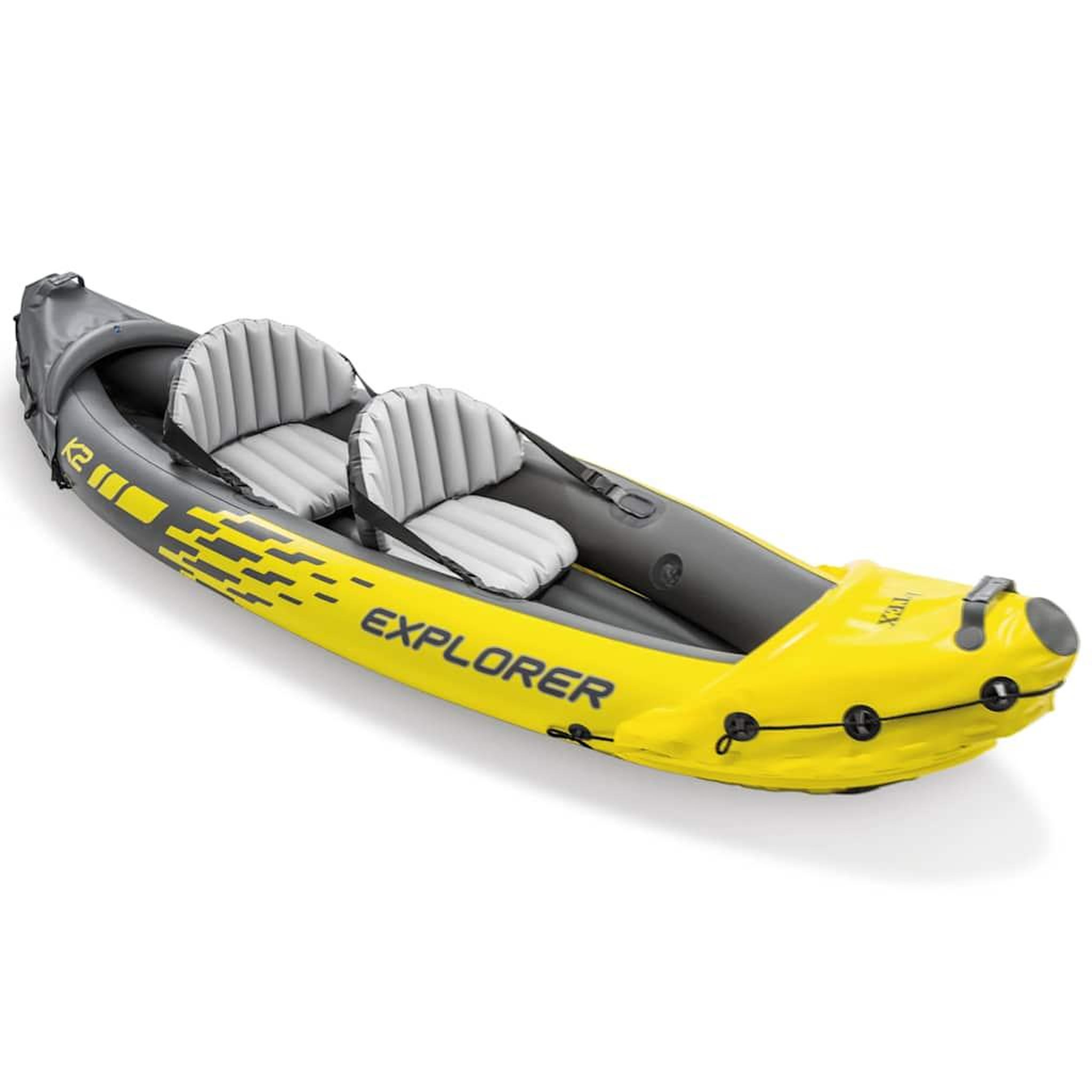 Voir la diapositive 3 : INTEX Canoë 2 places  explorer k2  312cm jaune & bleu