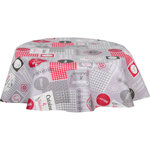 HABITABLE Nappe en toile cirée ronde motif cuisine MIAM - Diam. 150 cm