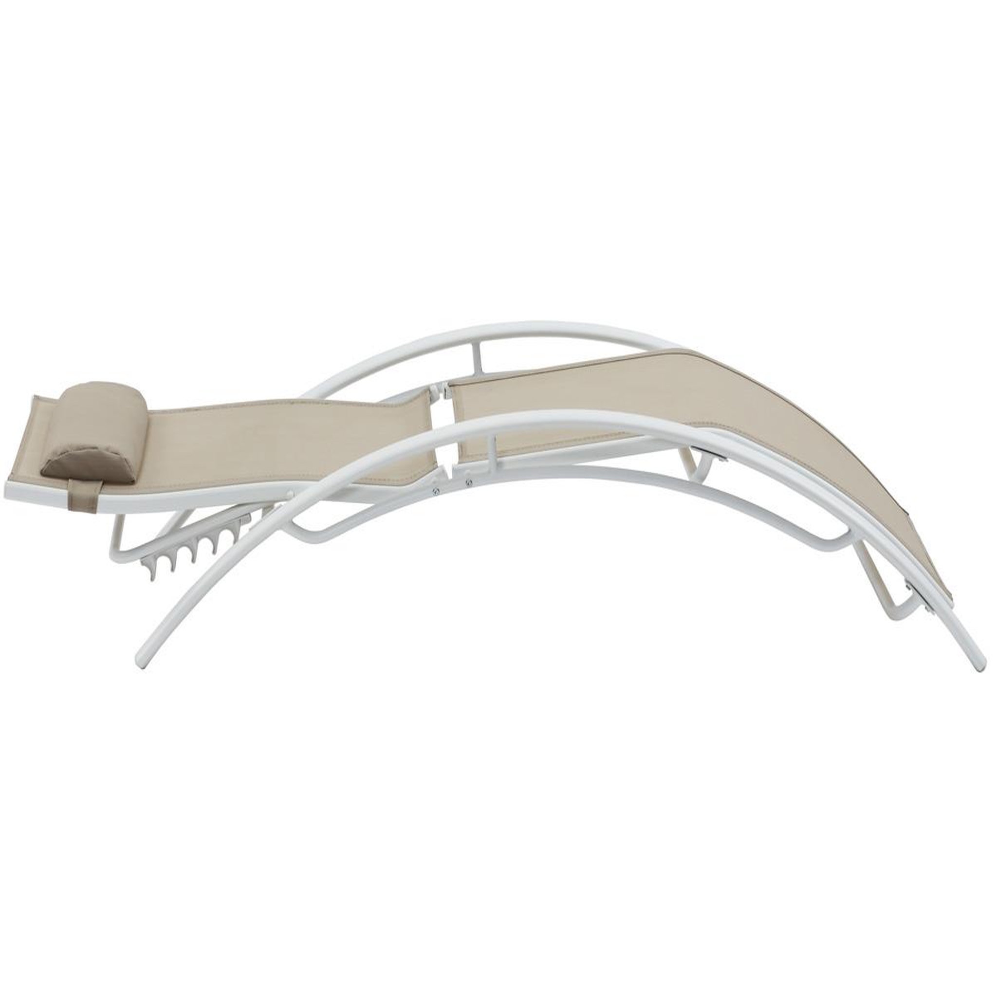 Voir la diapositive 4 : Habitat et Jardin Bain de soleil en aluminium  Beauty  - Phoenix - Beige - Lot de 2
