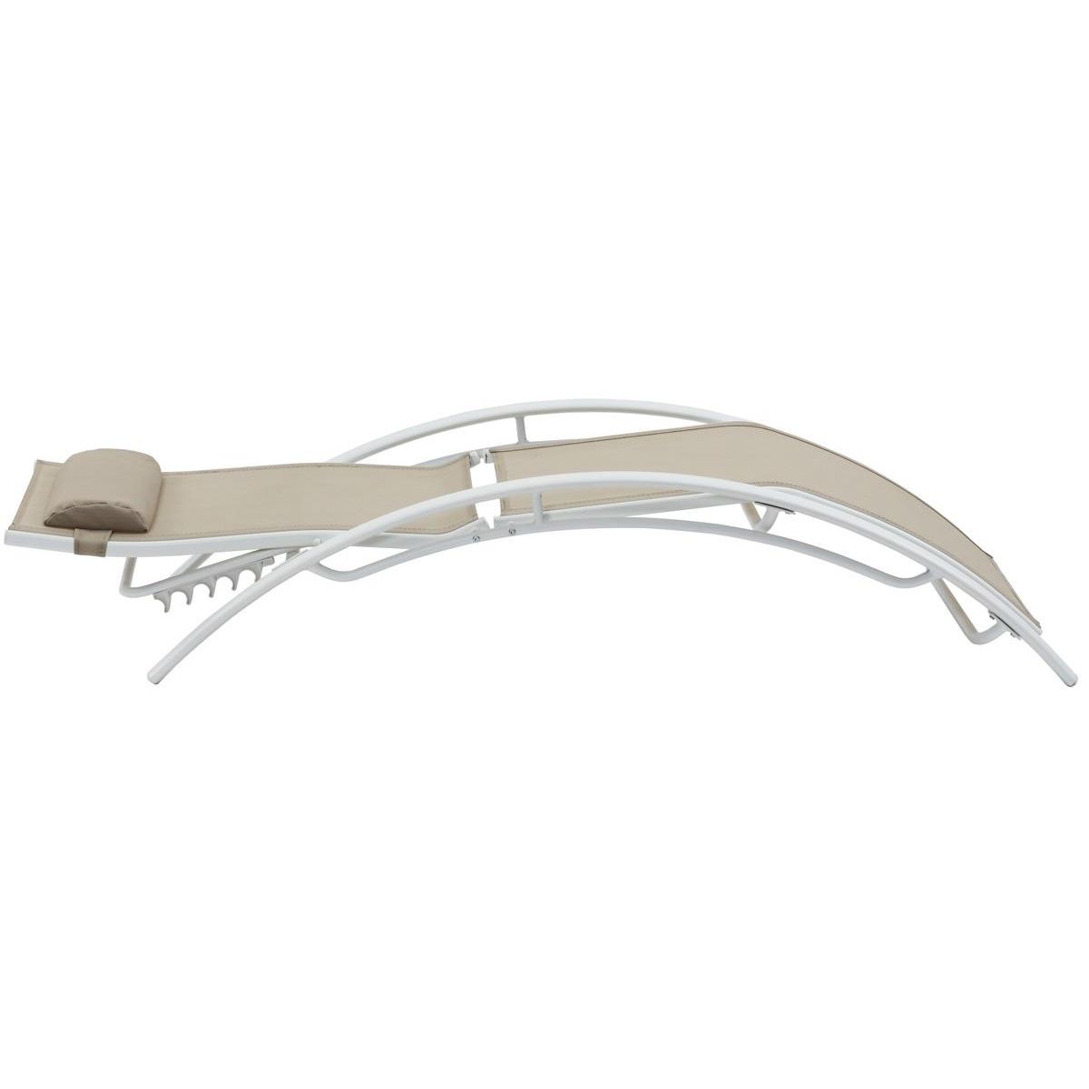 Habitat et Jardin Bain de soleil en aluminium  Beauty  - Phoenix - Beige - Lot de 2