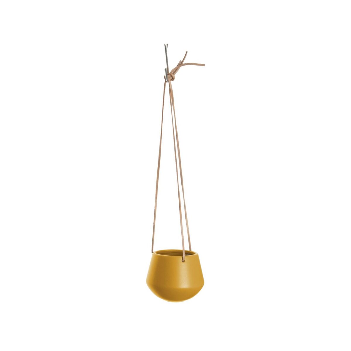 PRESENT TIME Cache-pot design suspendu small Skittlie - H. 66 cm - Ocre jaune